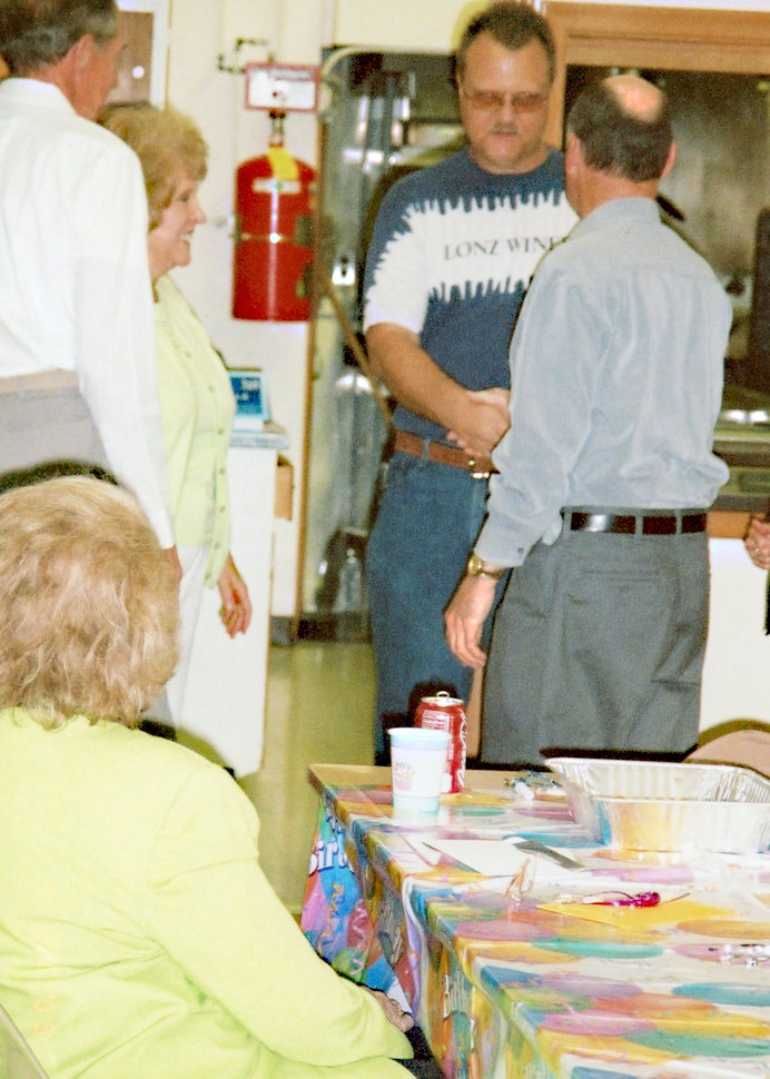 Alan greeting Ron Evans