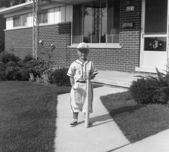 Alan Jeske in baseball uniform in 1960