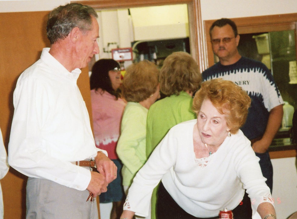 Alan talking to Sue and Gloria