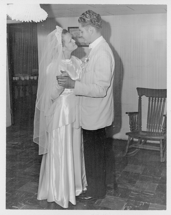 Rosie and Wally dancing at their wedding reception