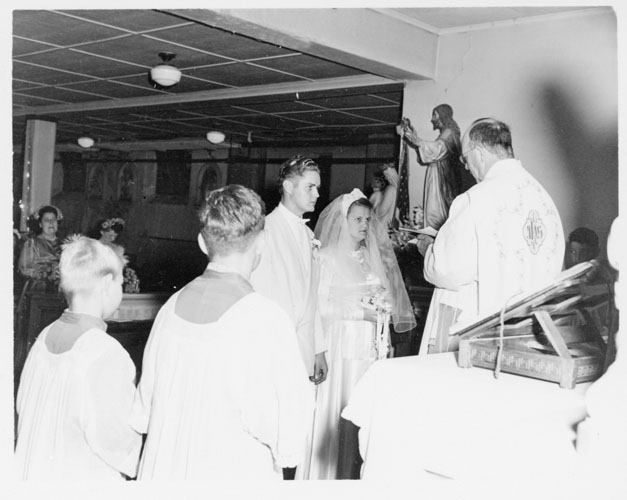 Walter and Rosemarie at the alter at Sacred Heart