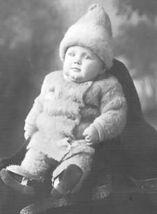 Walter as an infant